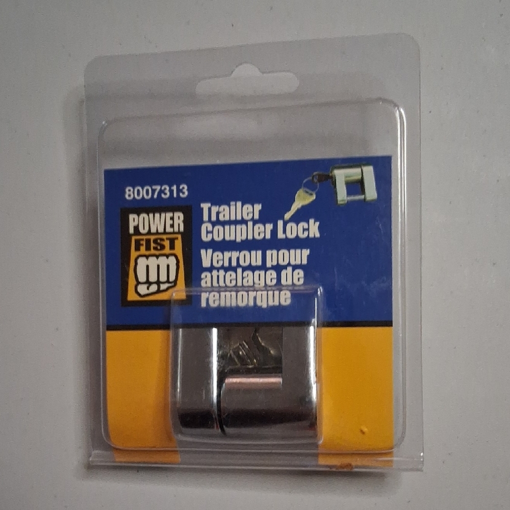 Silver Trailer Coupler Lock